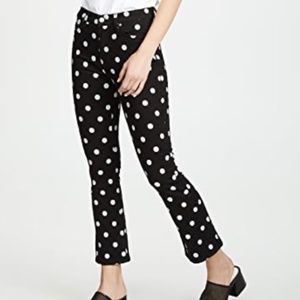 7 for all Mankind The Polka Dot High Waist Slim